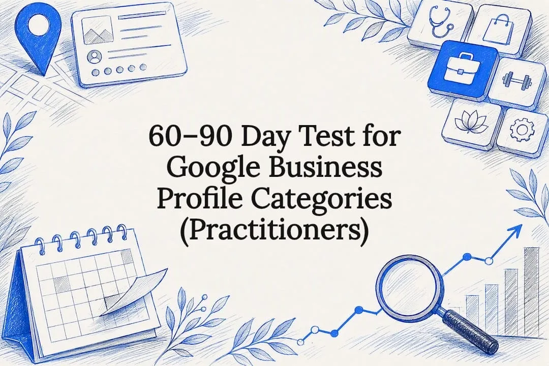 Decorative Google Business Profile category test title card