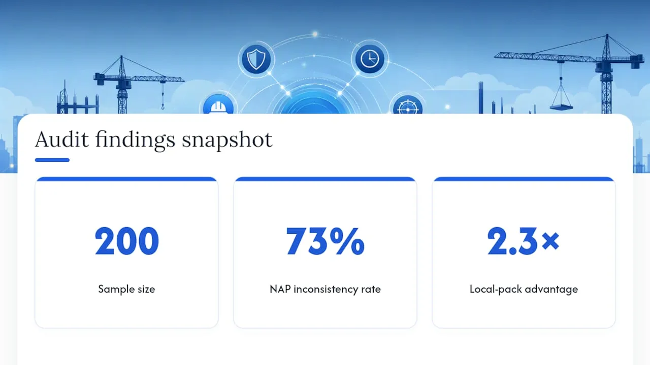 NAP consistency audit statistics comparison