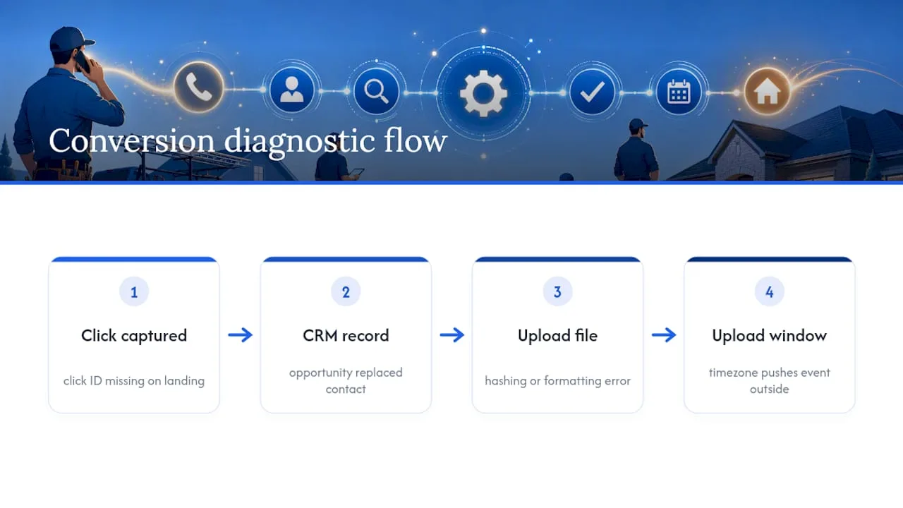 Four offline conversion troubleshooting causes