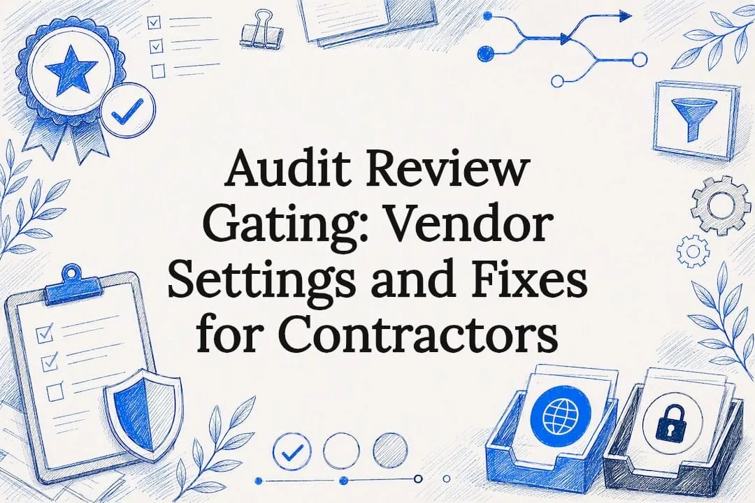 Review compliance title card illustration